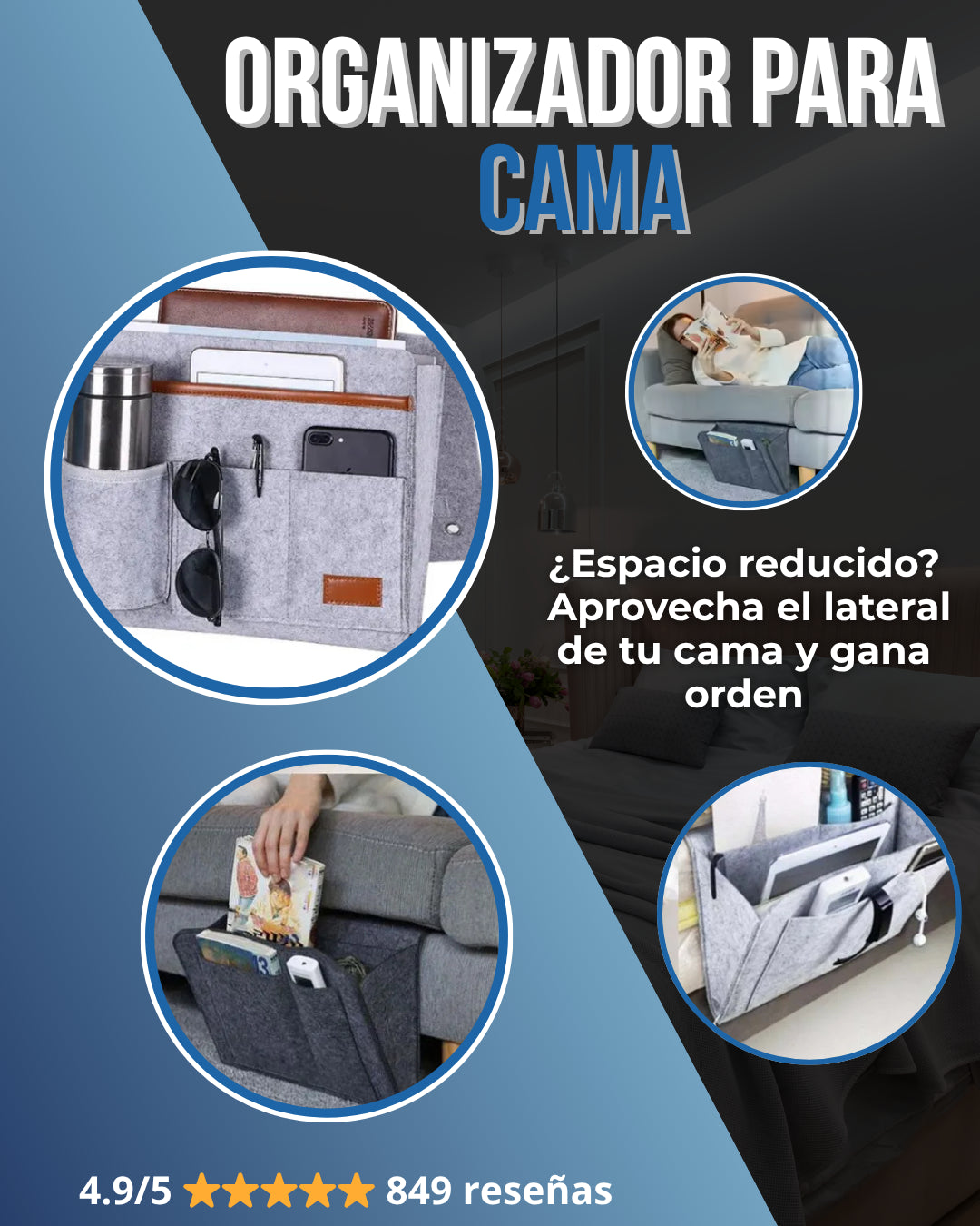 - 1 Organizador de Cama