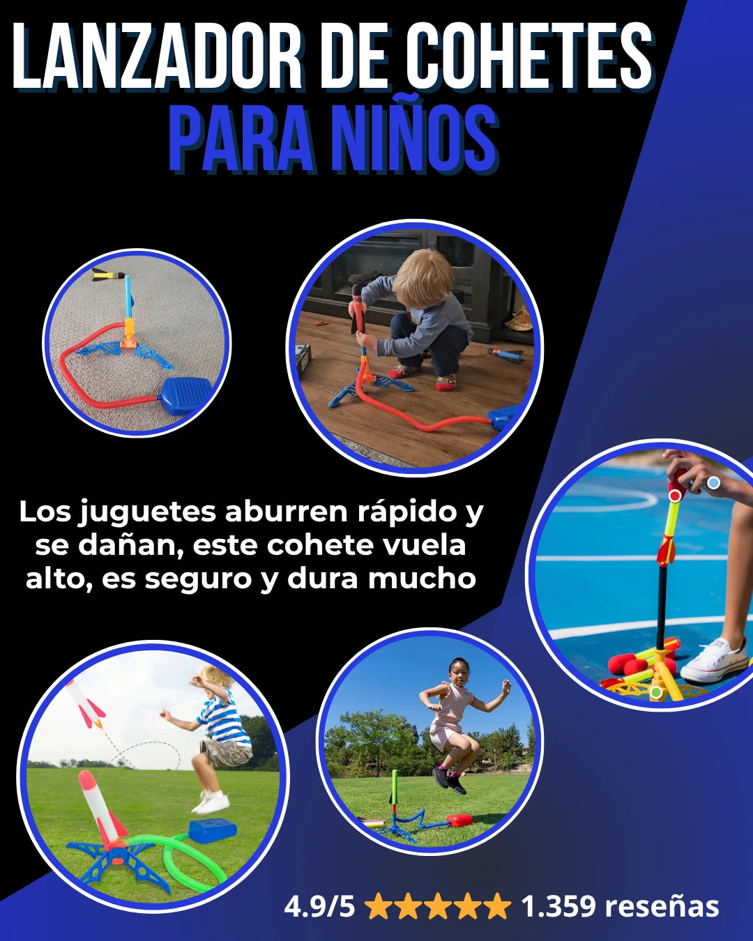 - 1 Lanzador de Cohetes para Niños