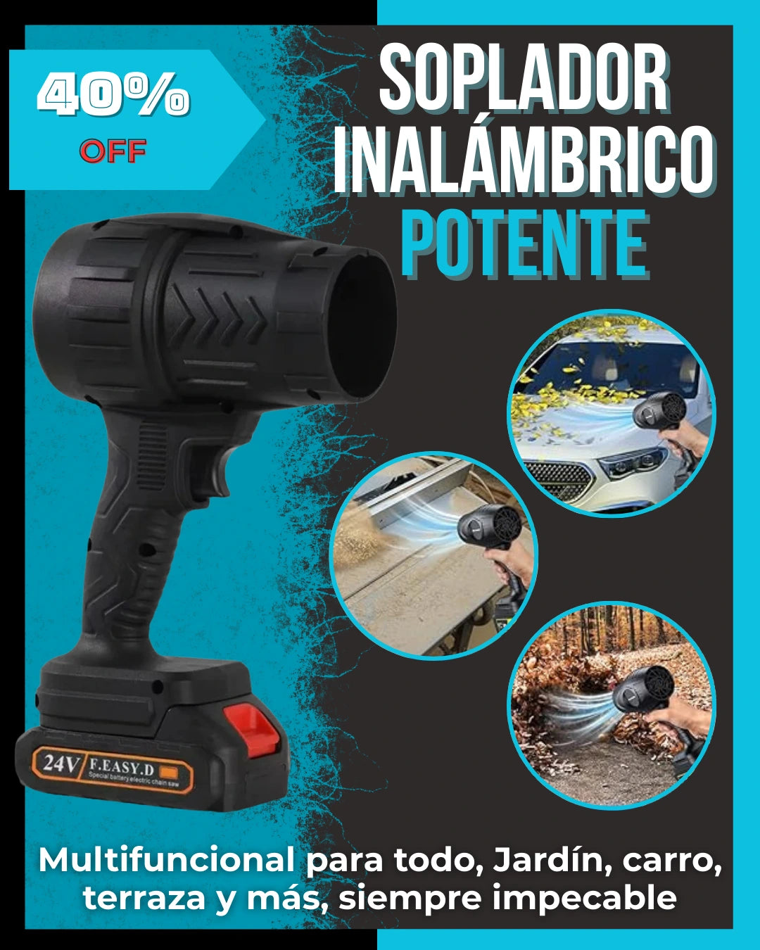 - 1 Soplador Inalámbrico Potente