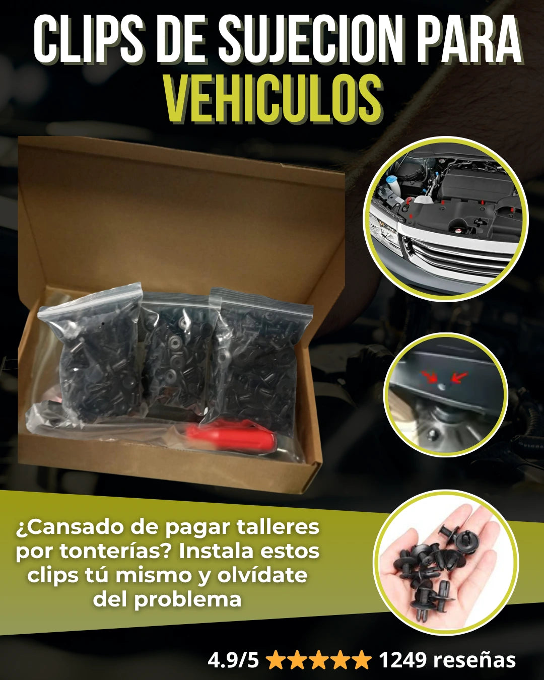 - 1 SET de Clips de Sujeción para Vehículo
